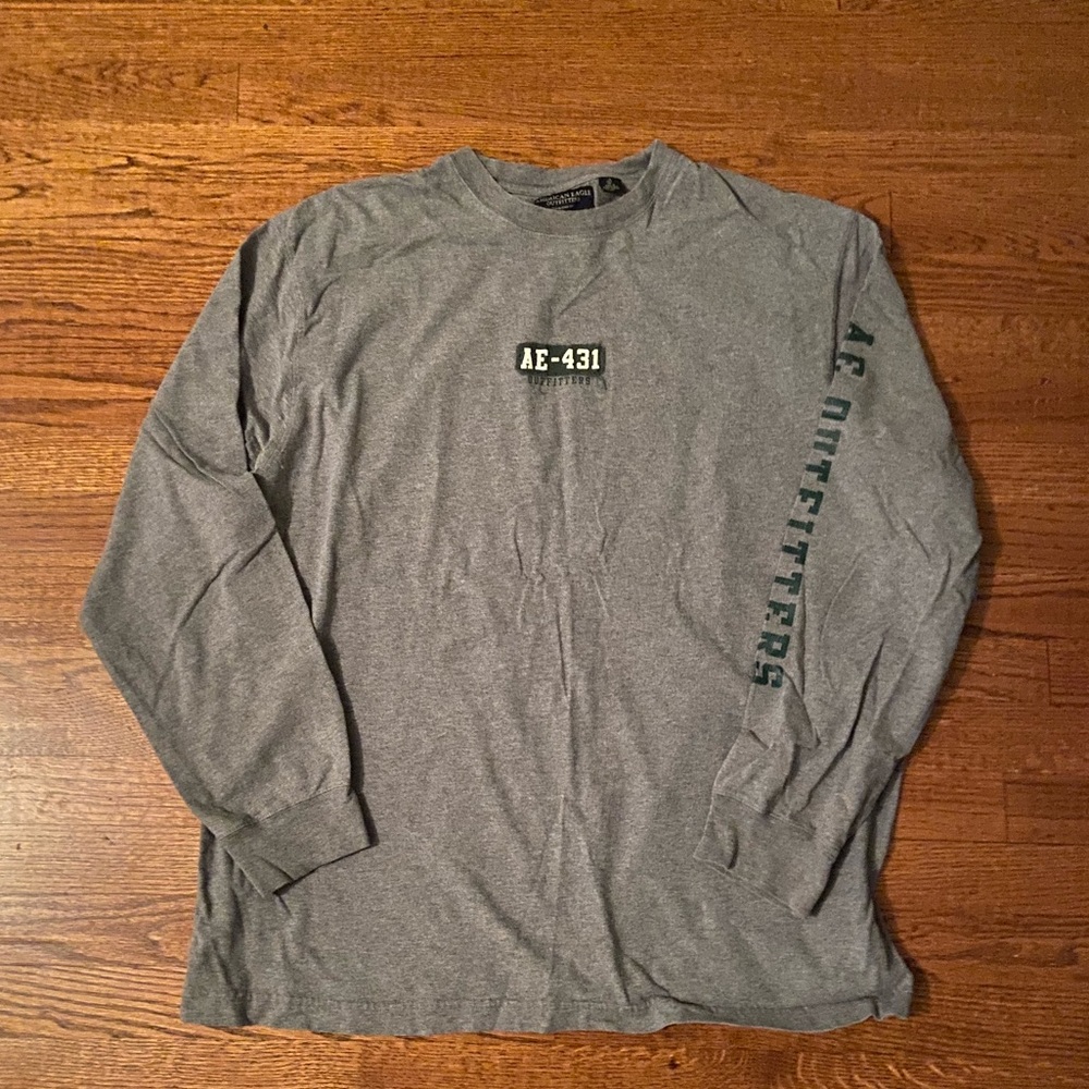 American Eagle long sleeve shirt grey for men, xl